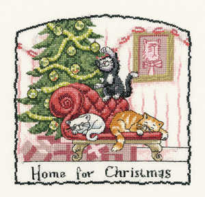 Cross stitch Christmas cat