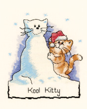 A Christmas cat in cross stitch by Peter Underhill
