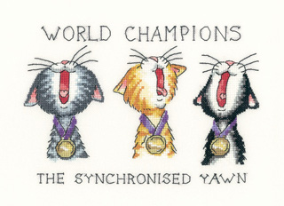 Cross stitch cats by Peter Underhill