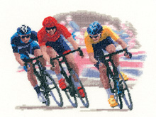 Cross stitch cycle race