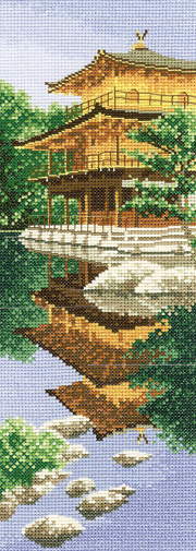 Cross stitch Golden Pavilion, Japan