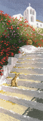 Counted cross stitch Greek Steps
