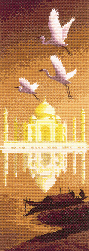 The Taj Mahal in counted cross stitch