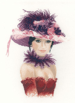 Sophia, an Elegant lady in counted cross stitch by John Clayton
