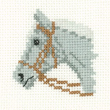 Cross stitch grey pony