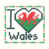 I Love Wales cross stitch kit