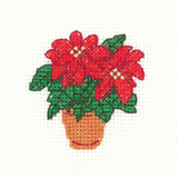 Cross stitch poinsettias