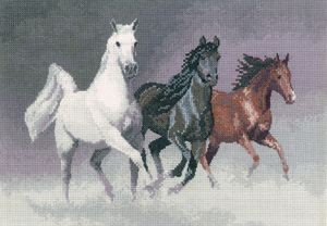 Cross stitch wild horses by John Clayton