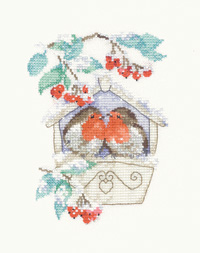 Cross stitch robins by Sue Hill
