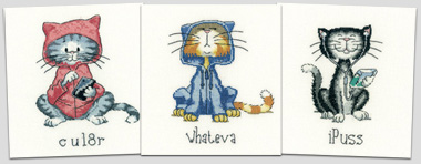 Cross stitch cats with attitude!