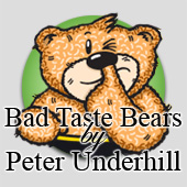 Peter Underhill's Bad Taste Bears in counted cross stitch!