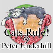 Cats Rule! - Counted cross stitch by Peter Underhill