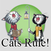 Cats Rule! - Counted cross stitch by Peter Underhill