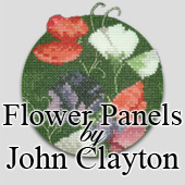Cross stitch flower panels by John Clayton