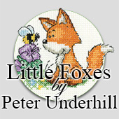 Little Foxes cross stitch