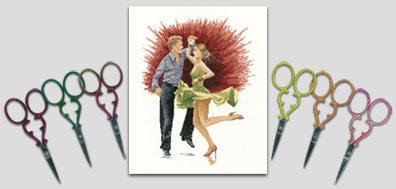 Jive, the latest in John Clayton's cross stitch dancers series.
