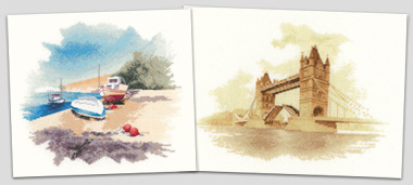 Cross stitch watercolours