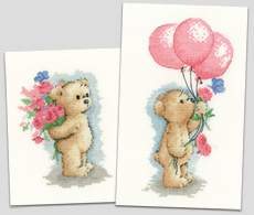 Toffee - the new cross stitch bear from Heritage Crafts