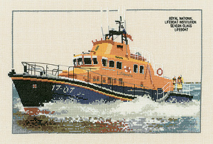 Cross stitch Severn Class Lifeboat
