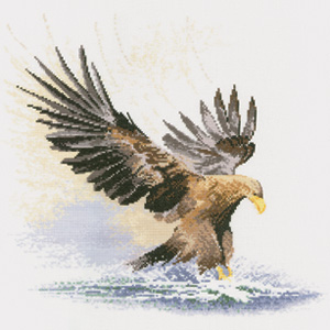 Cross stitch Eagle in flight