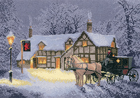 Cross stitch Christmas Inn by John Clayton
