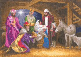 Cross stitch Nativity by John Clayton