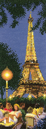 A Paris scene in cross stitch