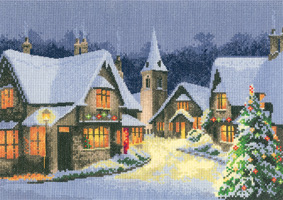 Cross stitch Christmas Village by John Clayton