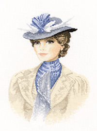 Eleanor, an Elegant lady in counted cross stitch by John Clayton
