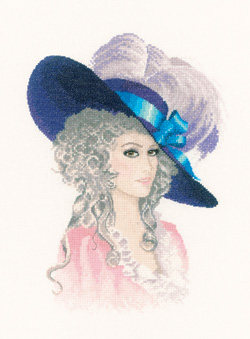 Georgiana, an Elegant lady in counted cross stitch by John Clayton
