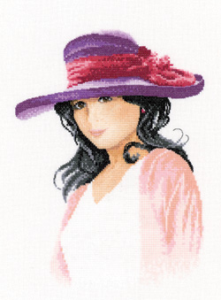 Jessica, an Elegant lady in counted cross stitch by John Clayton