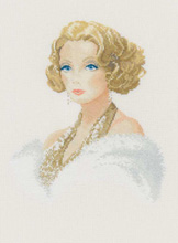 Madeleine, an Elegant lady in counted cross stitch by John Clayton