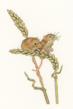 Harvest Mice cross stitch