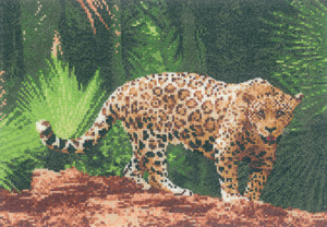 Cross stitch jaguar by John Clayton