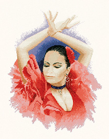 Cross stitch Flamenco Dancer by John Clayton