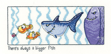Alway a bigger fish cross stitch