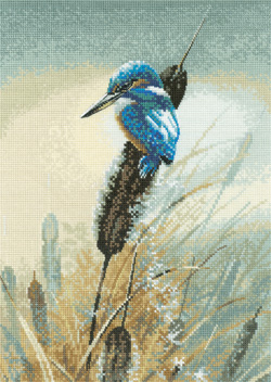 Cross stitch kingfisher