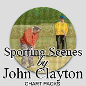 Sporting scenes in cross stitch by John Clayton