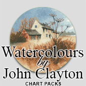 John Clayton Watercolours cross stitch charts