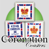Cross stitch Coronation Coasters by Heritage Crafts