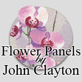 Cross stitch flower panels by John Clayton